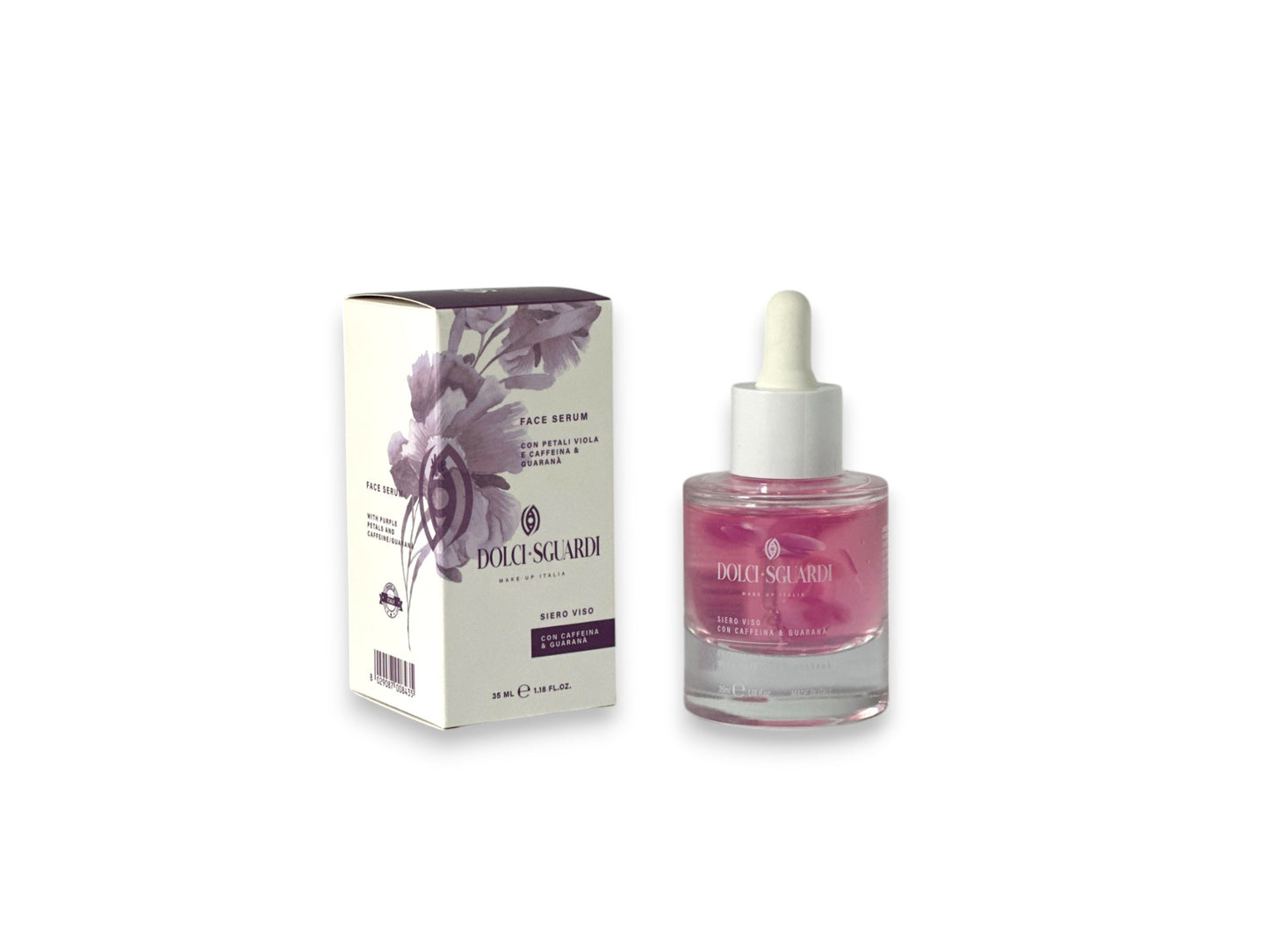 Siero Viso con Caffeina & Guaranà & Petali di Rosa – 35 ml