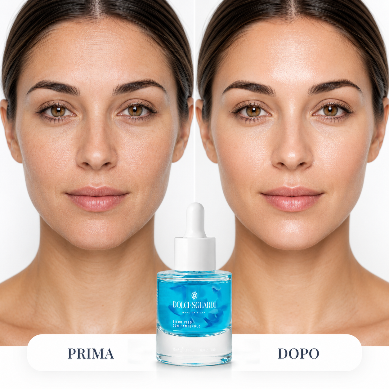 Siero Viso con Pantenolo & Petali di Rosa - Rughe d'Espressione e Viso Segnato? Spiana e Rimpolpa la Pelle con l'Effetto Botox Naturale del Siero Dolci Sguardi